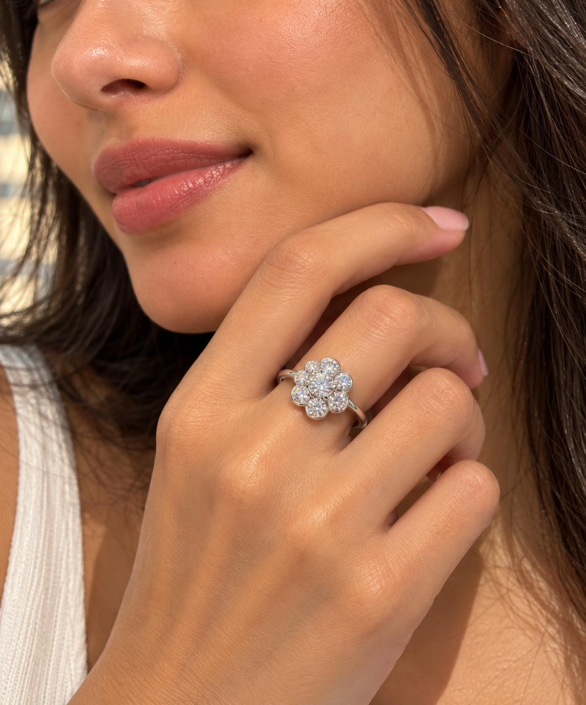 Petal Halo Ring