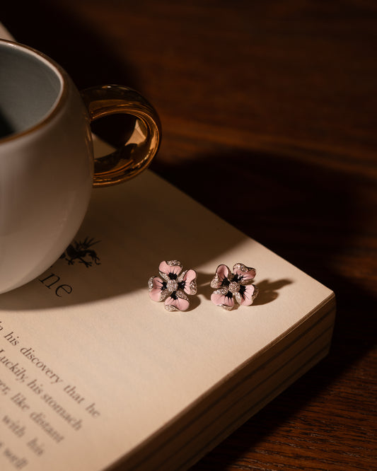 Floral Pink Earrings