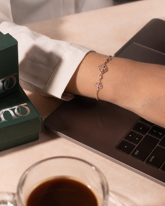 Four-Petal Floral Bracelet