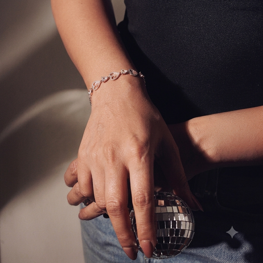 Stone Studded Heart Bracelet