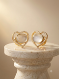 Celeste Heart Stud Earrings