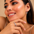 Ribbed Solitaire Ring