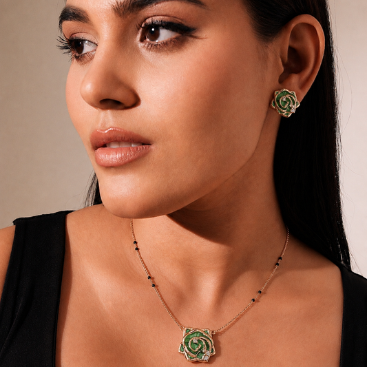 Rose Necklace Set