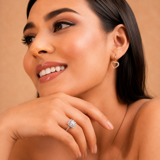 Studded Halo Ring