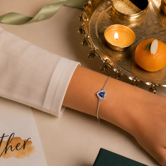 The Evil Eye Heart Rakhi
